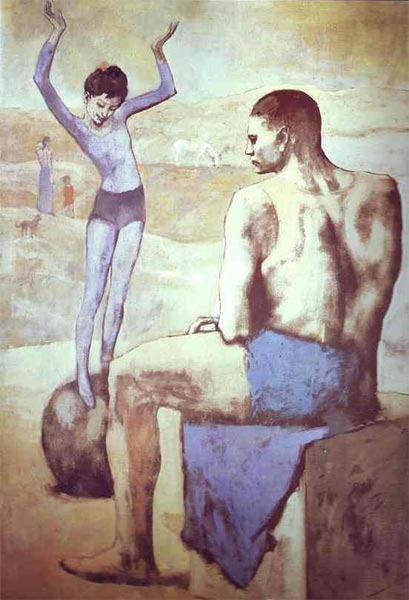 Пикассо "Акробат на шаре". 1905 г.